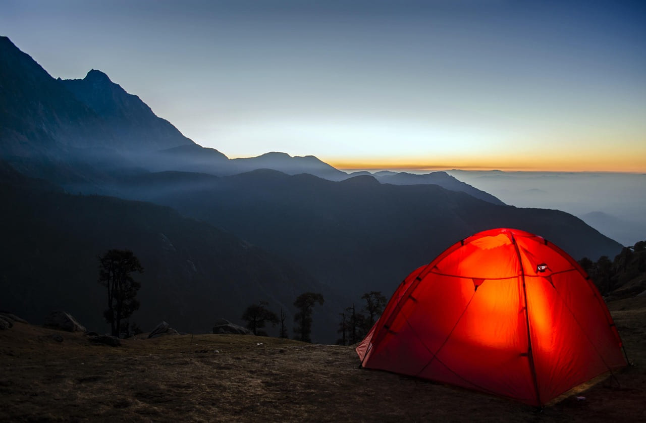 camping, travel, sunrise, adventure, nature, vacation, hiking, mountain, landscape, tent, journey, holiday, tourist, trip, lifestyle, hike, campsite, backpack, tourism, camp, campfire, blue travel, blue landscape, blue mountain, blue sunrise, blue camping, camping, camping, camping, camping, camping, tent on The Frugal Camper